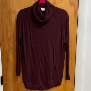 Caslon Deep Burgundy Cowl Neck Sweater